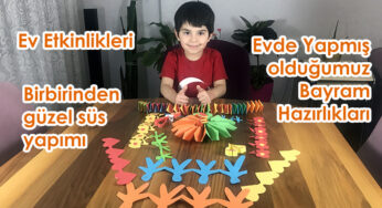 Süs Yapımı – Kağıttan Süs yapımı (Oğlumuzla 23 Nisan Süsleri Yaptık)